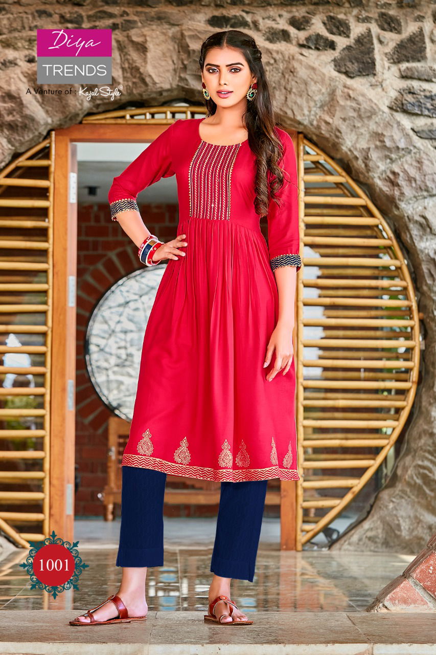 Diya Summer Beauty Latest Designer Anarkali  Kurti  collection